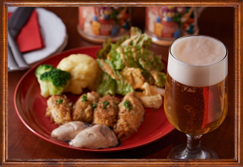 牡蠣の香草パン粉焼きとビールのペアリング